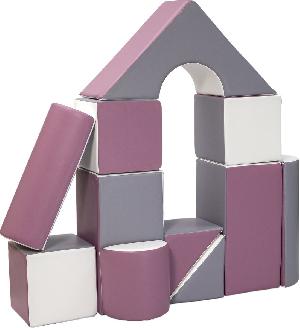 Bekijk leuke cadeautip : Schuimblokken speelgoed - 11 delig - 120x90x30 cm - wit, ...